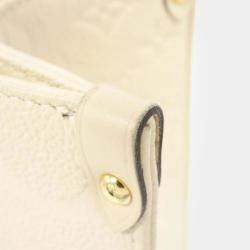 Louis Vuitton Cream Monogram Empreinte Leather OnTheGo MM Handbag