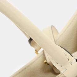 Louis Vuitton Cream Monogram Empreinte Leather OnTheGo MM Handbag