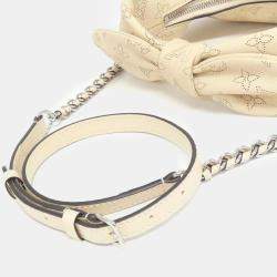 Pre Owned Louis Vuitton Beige Mahina Leather PM Shoulder Bag