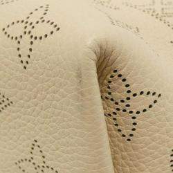 Pre Owned Louis Vuitton Beige Mahina Leather PM Shoulder Bag