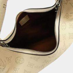 Pre Owned Louis Vuitton Beige Mahina Leather PM Shoulder Bag