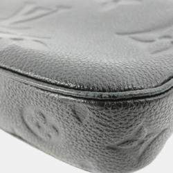 Pre Owned Louis Vuitton Black Monogram Empreinte Leather Multi Pochette Accessoires Shoulder Bag