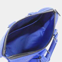 Louis Vuitton Black, Blue Taurillon Monogram Keepall Bandouliere 25 Boston Bag