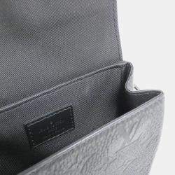 Pre Owned Louis Vuitton Black Taurillon Monogram Nano Steamer Shoulder Bag