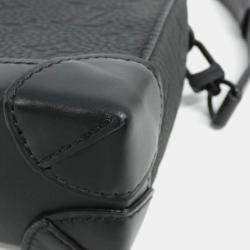 Pre Owned Louis Vuitton Black Taurillon Monogram Nano Steamer Shoulder Bag