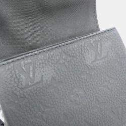 Pre Owned Louis Vuitton Black Taurillon Monogram Nano Steamer Shoulder Bag