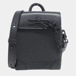 Pre Owned Louis Vuitton Black Taurillon Monogram Nano Steamer Shoulder Bag
