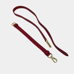 Pre Owned Louis Vuitton Red Woven Leather Capucines PM Handbag