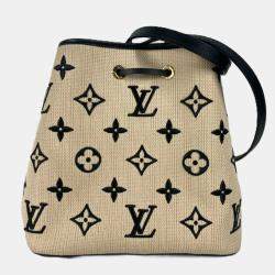 Louis Vuitton Black Cotton Monogram By the Pool Neonoe MM Drawstring Shoulder Bag