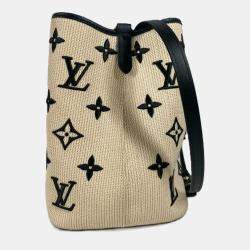 Louis Vuitton Black Cotton Monogram By the Pool Neonoe MM Drawstring Shoulder Bag