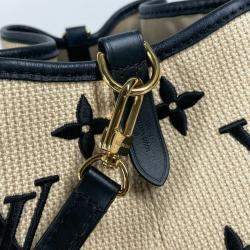 Louis Vuitton Black Cotton Monogram By the Pool Neonoe MM Drawstring Shoulder Bag