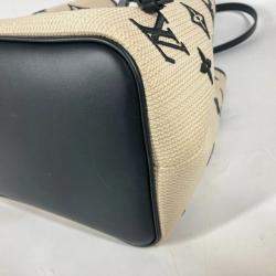 Louis Vuitton Black Cotton Monogram By the Pool Neonoe MM Drawstring Shoulder Bag