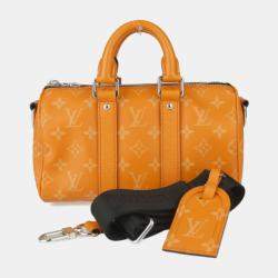 Louis Vuitton Orange Monogram Taigarama Keepall Bandouliere 25 Shoulder Bag