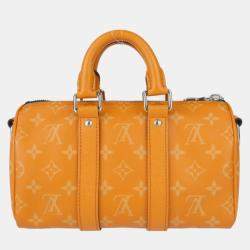 Louis Vuitton Orange Monogram Taigarama Keepall Bandouliere 25 Shoulder Bag