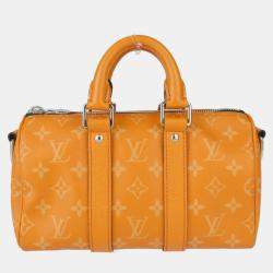 Louis Vuitton Orange Monogram Taigarama Keepall Bandouliere 25 Shoulder Bag