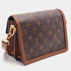 Pre Owned Louis Vuitton Brown Monogram Reverse Dauphine Mini Shoulder Bag