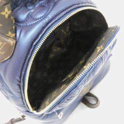 Louis Vuitton Navy Blue Monogram Nylon Pillow Palm Springs Mini Backpack 