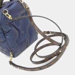 Louis Vuitton Navy Blue Monogram Nylon Pillow Palm Springs Mini Backpack 