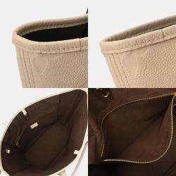  Louis Vuitton Creme Leather Monogram Empreinte Neverfull MM Tote Bag