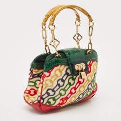 Louis Vuitton Multicolor Fabric and Alligator Mini Chains Linda Bag