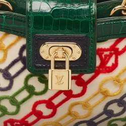 Louis Vuitton Multicolor Fabric and Alligator Mini Chains Linda Bag