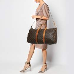 Pre Owned Louis Vuitton Monogram Canvas Keepall Bandouliere 50 Bag