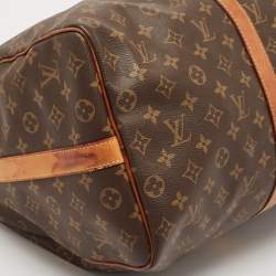 Pre Owned Louis Vuitton Monogram Canvas Keepall Bandouliere 50 Bag