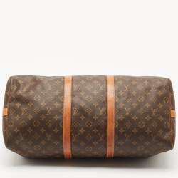 Pre Owned Louis Vuitton Monogram Canvas Keepall Bandouliere 50 Bag