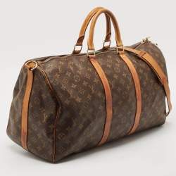 Pre Owned Louis Vuitton Monogram Canvas Keepall Bandouliere 50 Bag