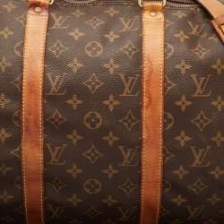Pre Owned Louis Vuitton Monogram Canvas Keepall Bandouliere 50 Bag