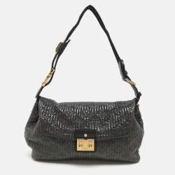 مملوكة مسبقًا حقيبة لوي فيتون بوشت جلد براءة اختراع مونوغرام نوير سوداء