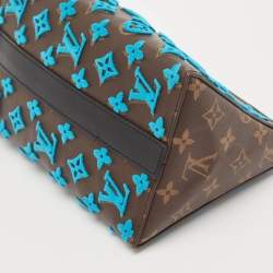 Louis Vuitton Turquoise Monogram Tuffetage Canvas Triangle Messenger Bag