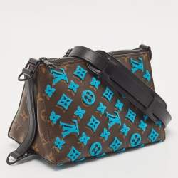 Louis Vuitton Turquoise Monogram Tuffetage Canvas Triangle Messenger Bag