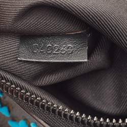 Louis Vuitton Turquoise Monogram Tuffetage Canvas Triangle Messenger Bag