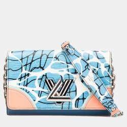 Louis Vuitton Blue Epi Aqua Twist Wallet on Chain