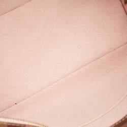 Pre Owned Louis Vuitton Magnolia Damier Ebene Canvas and Taurillon Leather Jersey Tote