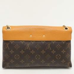 Pre Owned Louis Vuitton Safran Monogram Canvas Pallas Chain Bag