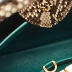 Louis Vuitton Green/Beige Leather and Python Capucines BB Bag