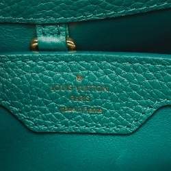 Louis Vuitton Green/Beige Leather and Python Capucines BB Bag