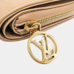 Louis Vuitton Camel Lamb Leather Monogram Lou Wallet