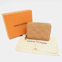 Louis Vuitton Camel Lamb Leather Monogram Lou Wallet