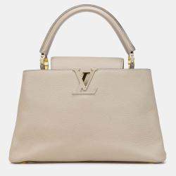 Louis Vuitton Grey Taurillon Capucines PM