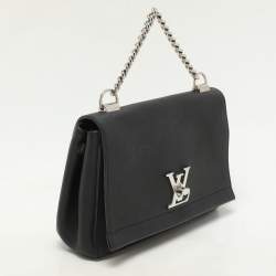 Pre Owned Louis Vuitton Black Leather Lockme II BB Bag