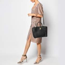 Louis Vuitton Black Leather Lockmeto Bag