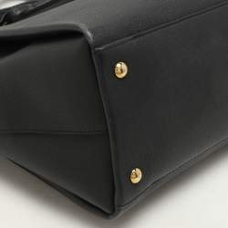 Louis Vuitton Black Leather Lockmeto Bag