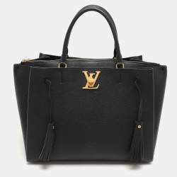 Louis Vuitton Black Leather Lockmeto Bag