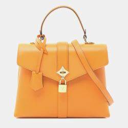 Louis Vuitton Orange Grained Smooth Calfskin Rose Des Vents PM