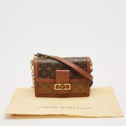 Pre Owned Louis Vuitton Monogram/Monogram Reverse Canvas Dauphine MM Bag