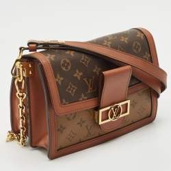 Pre Owned Louis Vuitton Monogram/Monogram Reverse Canvas Dauphine MM Bag