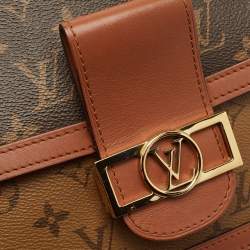 Pre Owned Louis Vuitton Monogram/Monogram Reverse Canvas Dauphine MM Bag